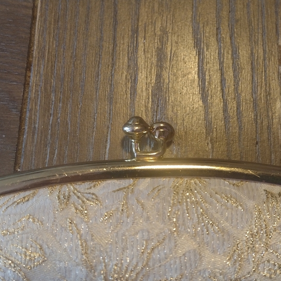 Vintage Avon by Kadin Clutch Purse, Gold Multitone Brocade 1960s - Picture 4 of 5